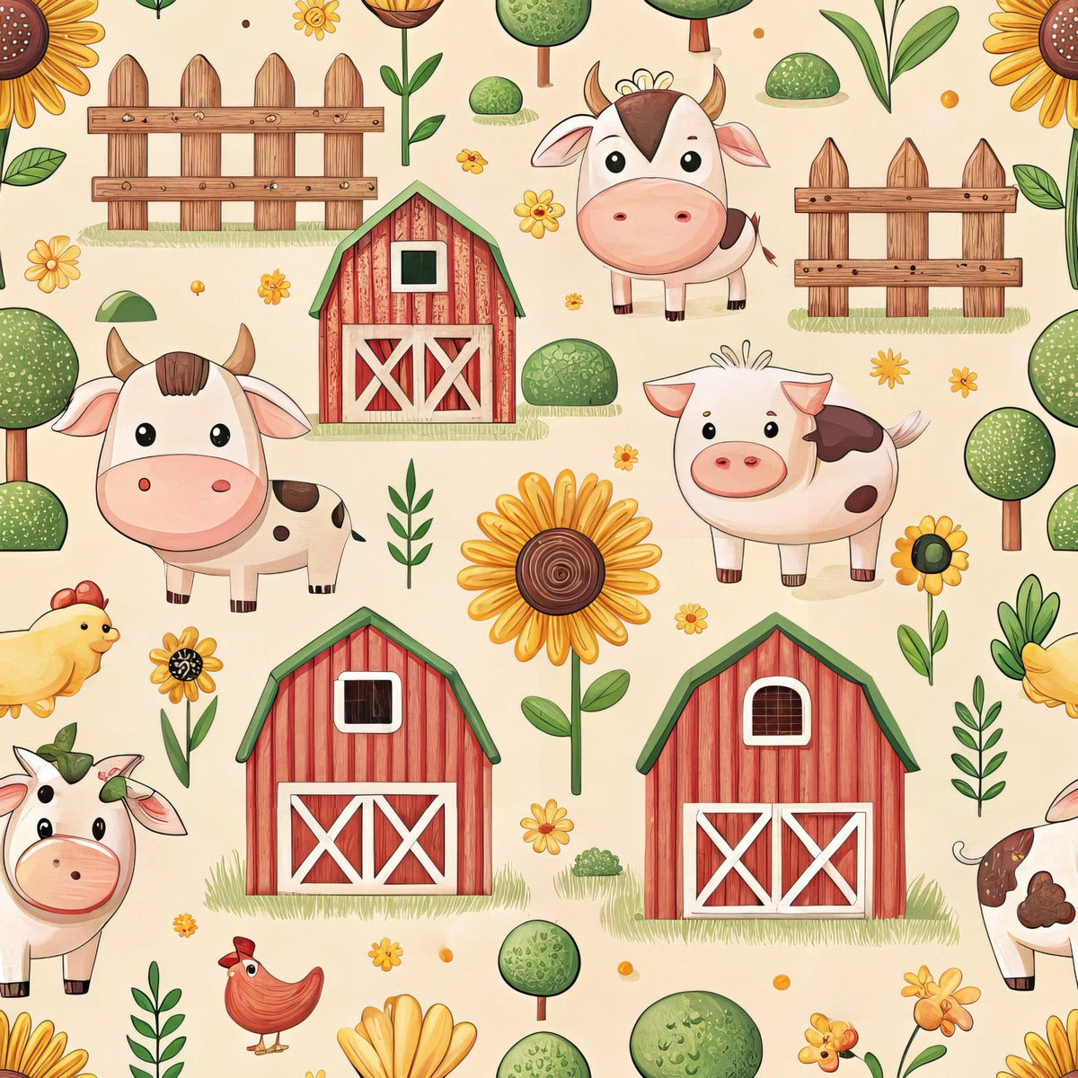 Countryside Charm Pattern 4 Minky Fabric