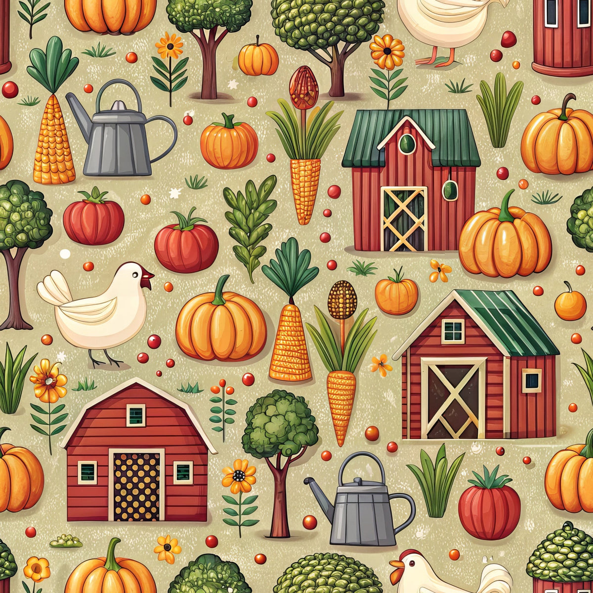 Countryside Charm Pattern 8 Minky Fabric
