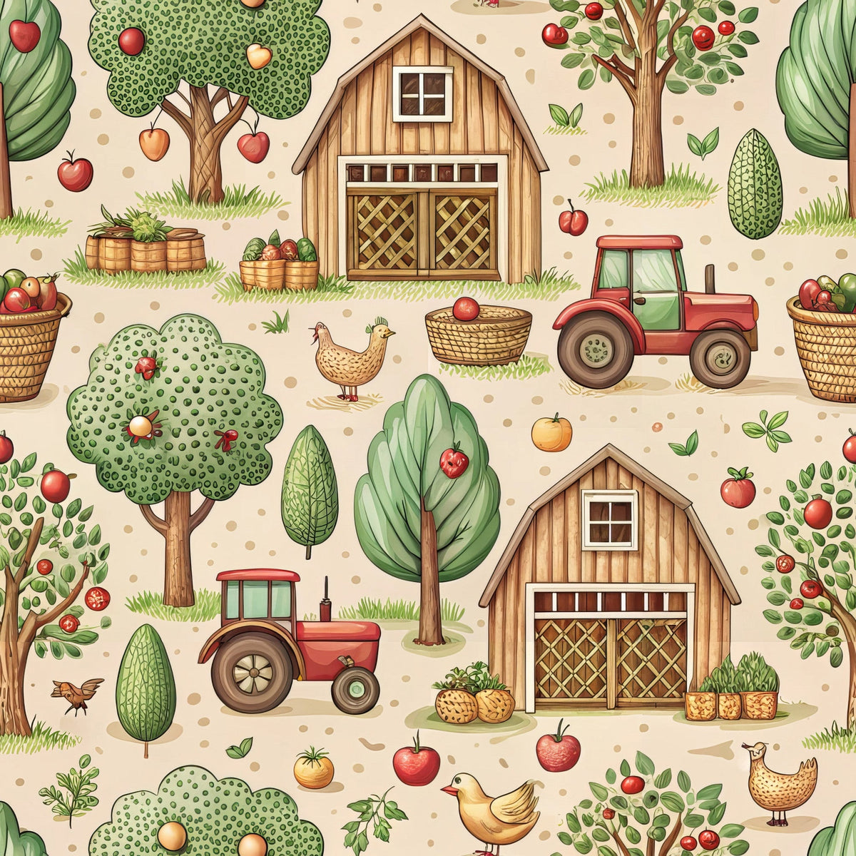Countryside Charm Pattern 9 Minky Fabric