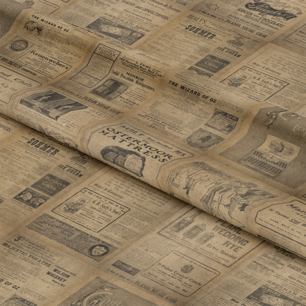 Vintage Theatre Program Pattern Quilting Cotton Fabric