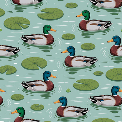 Drakes and Lilies Pattern 10 Minky Fabric