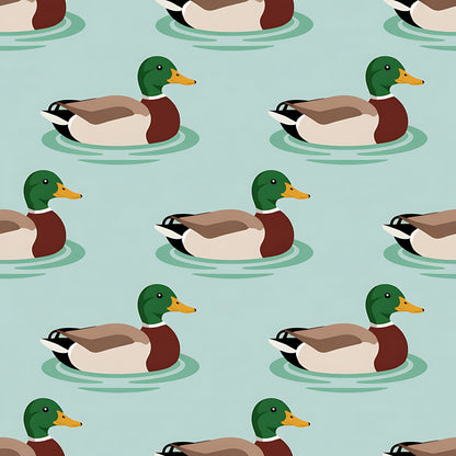 Drakes and Lilies Pattern 13 Minky Fabric