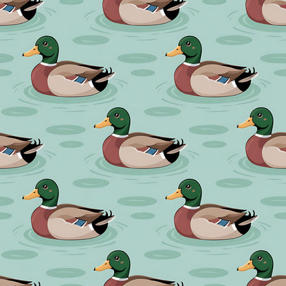 Drakes and Lilies Pattern 14 Minky Fabric