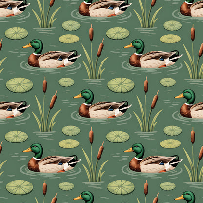 Drakes and Lilies Pattern 16 Minky Fabric