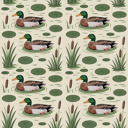 Drakes and Lilies Pattern 18 Minky Fabric