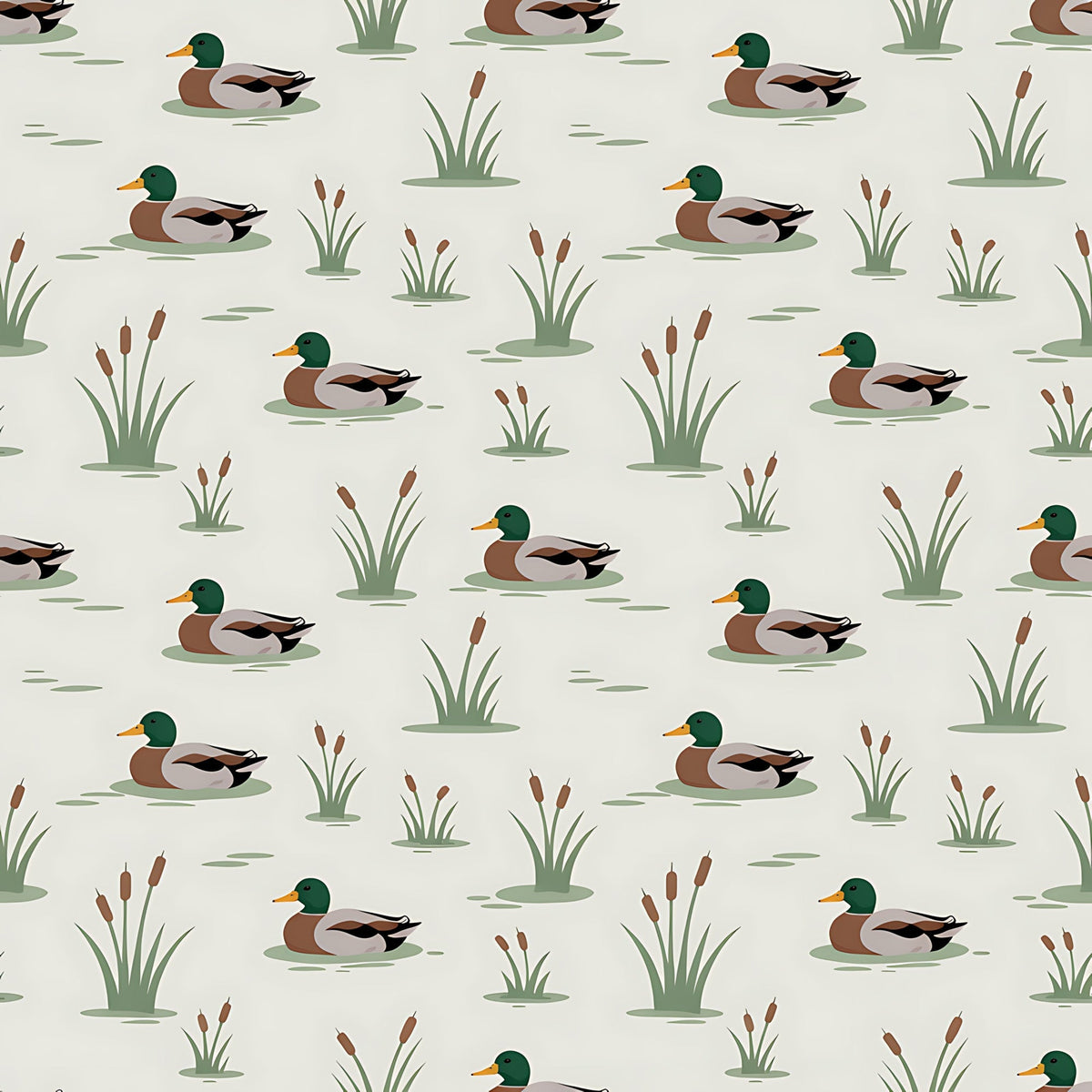 Drakes and Lilies Pattern 19 Minky Fabric