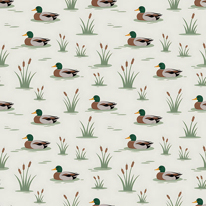Drakes and Lilies Pattern 19 Minky Fabric