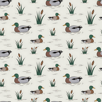 Drakes and Lilies Pattern 20 Minky Fabric