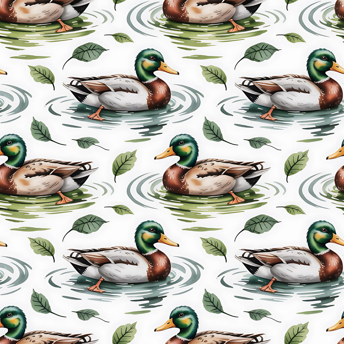 Drakes and Lilies Pattern 21 Minky Fabric