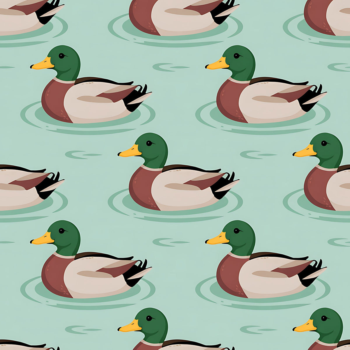 Drakes and Lilies Pattern 5 Minky Fabric