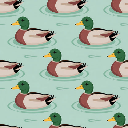 Drakes and Lilies Pattern 5 Minky Fabric