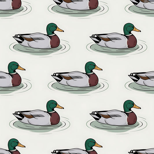 Mallard in the Pond Pattern 6 Quilting Cotton Fabric