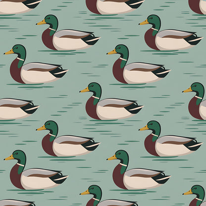 Drakes and Lilies Pattern 7 Minky Fabric