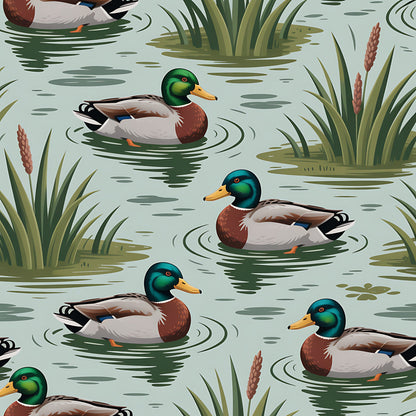 Drakes and Lilies Pattern 9 Minky Fabric