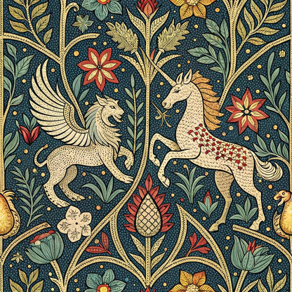 Dragon Garden Pattern 2 Minky Fabric