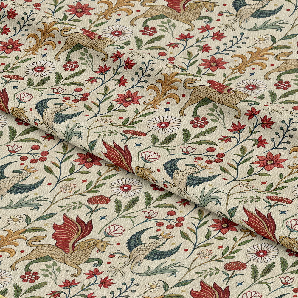 Medieval Tapestry Pattern 3 Quilting Cotton Fabric