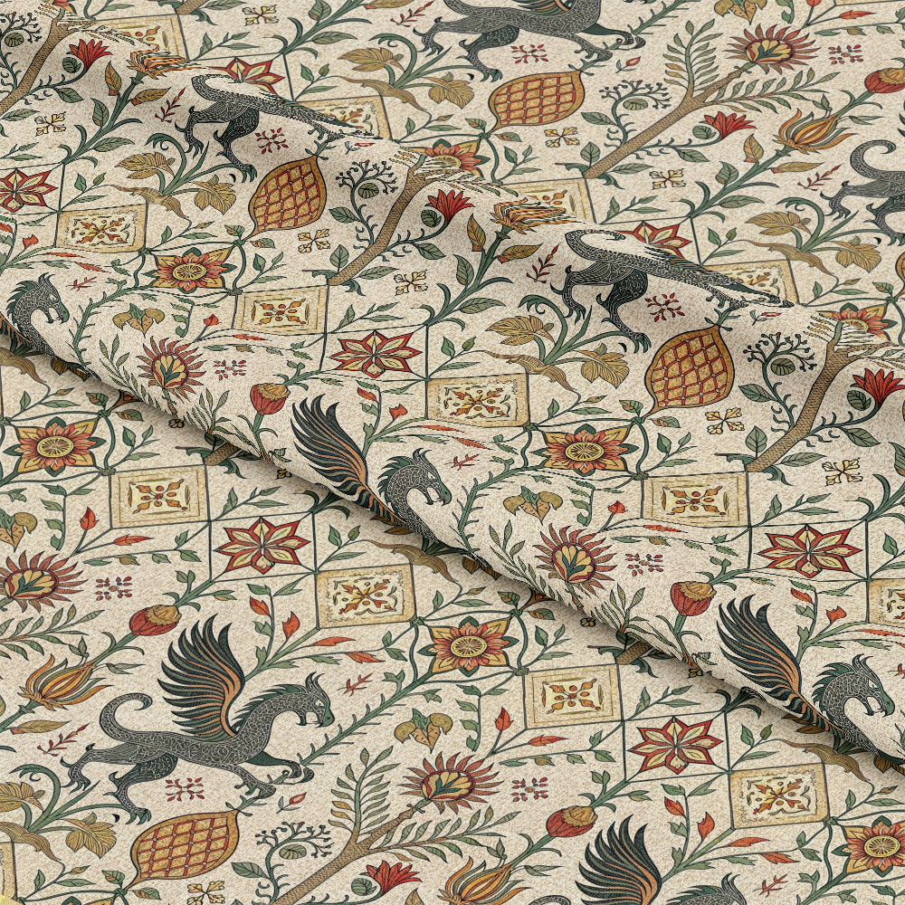 Medieval Tapestry Pattern 5 Quilting Cotton Fabric