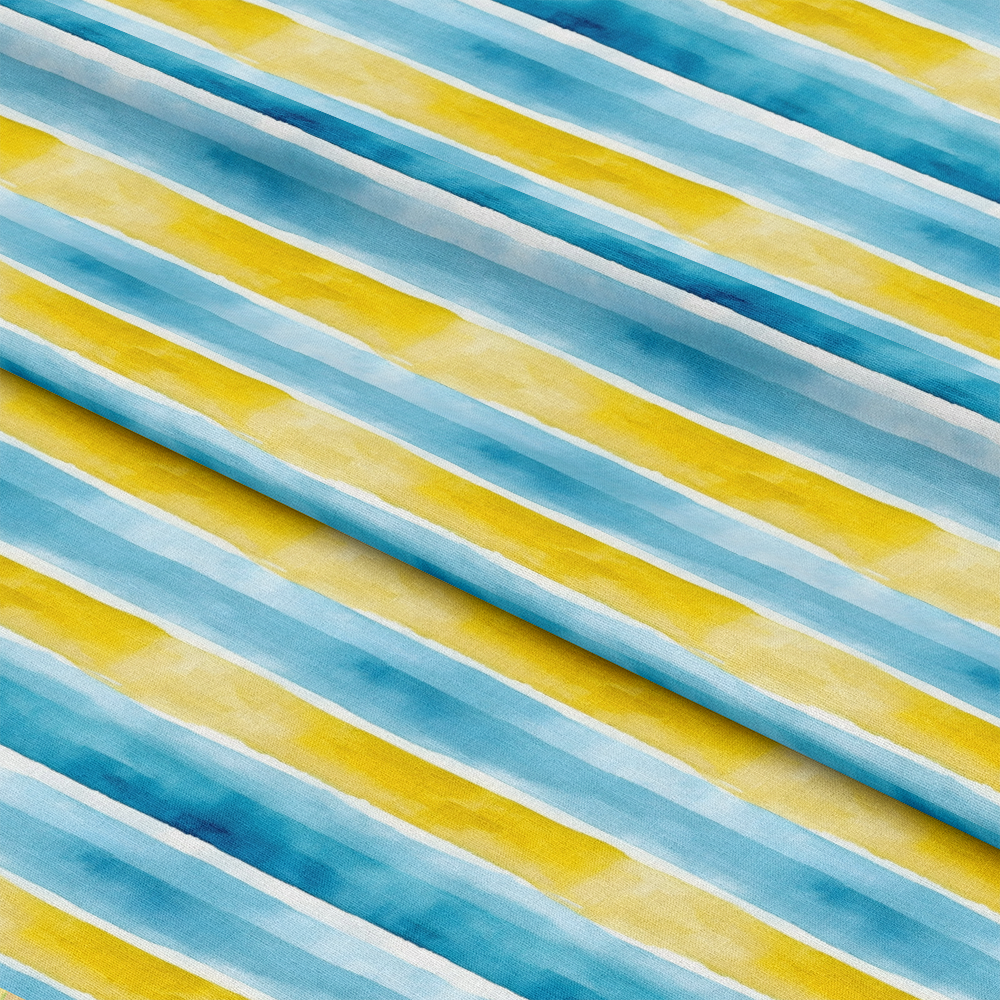 Mediterranean Lemon Azure Pattern 10 Quilting Cotton Fabric