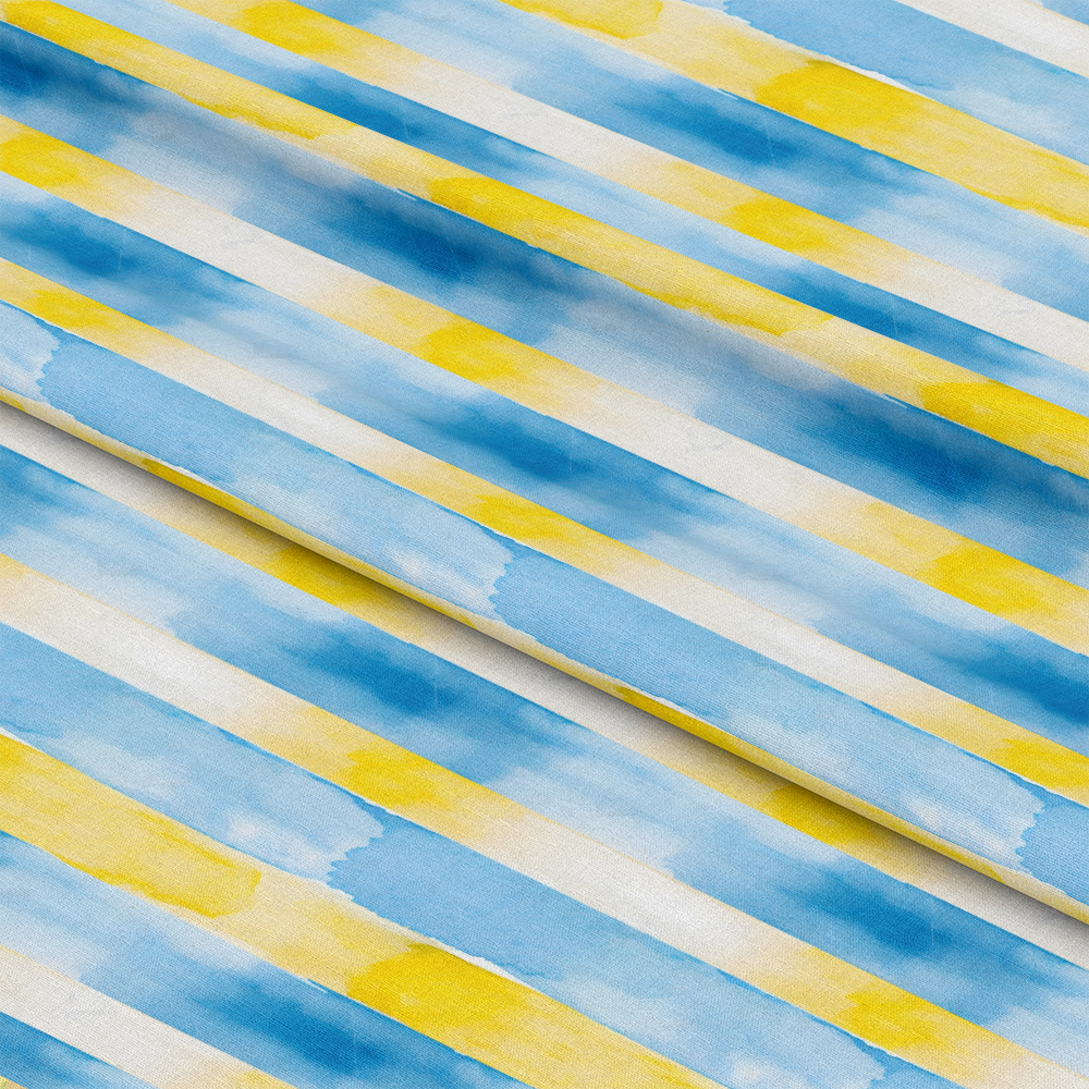 Mediterranean Lemon Azure Pattern 11 Quilting Cotton Fabric