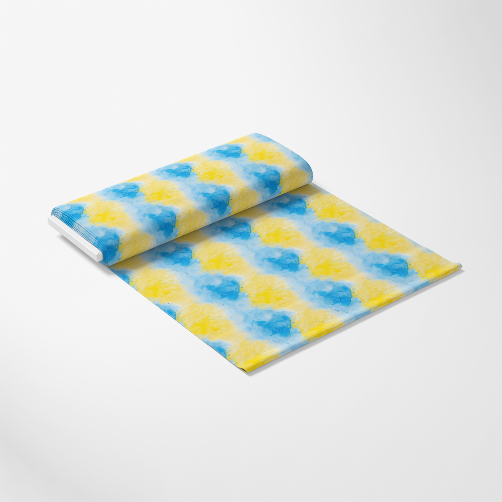 Mediterranean Lemon Azure Pattern 13 Quilting Cotton Fabric