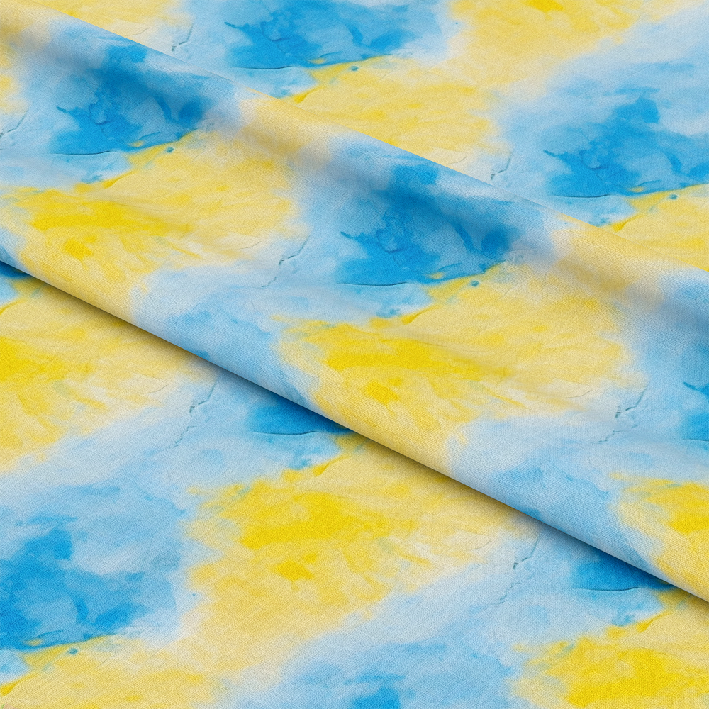 Mediterranean Lemon Azure Pattern 13 Quilting Cotton Fabric