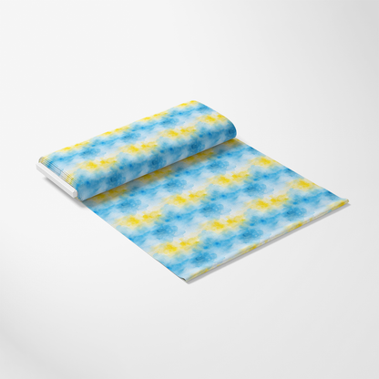 Mediterranean Lemon Azure Pattern 2 Quilting Cotton Fabric