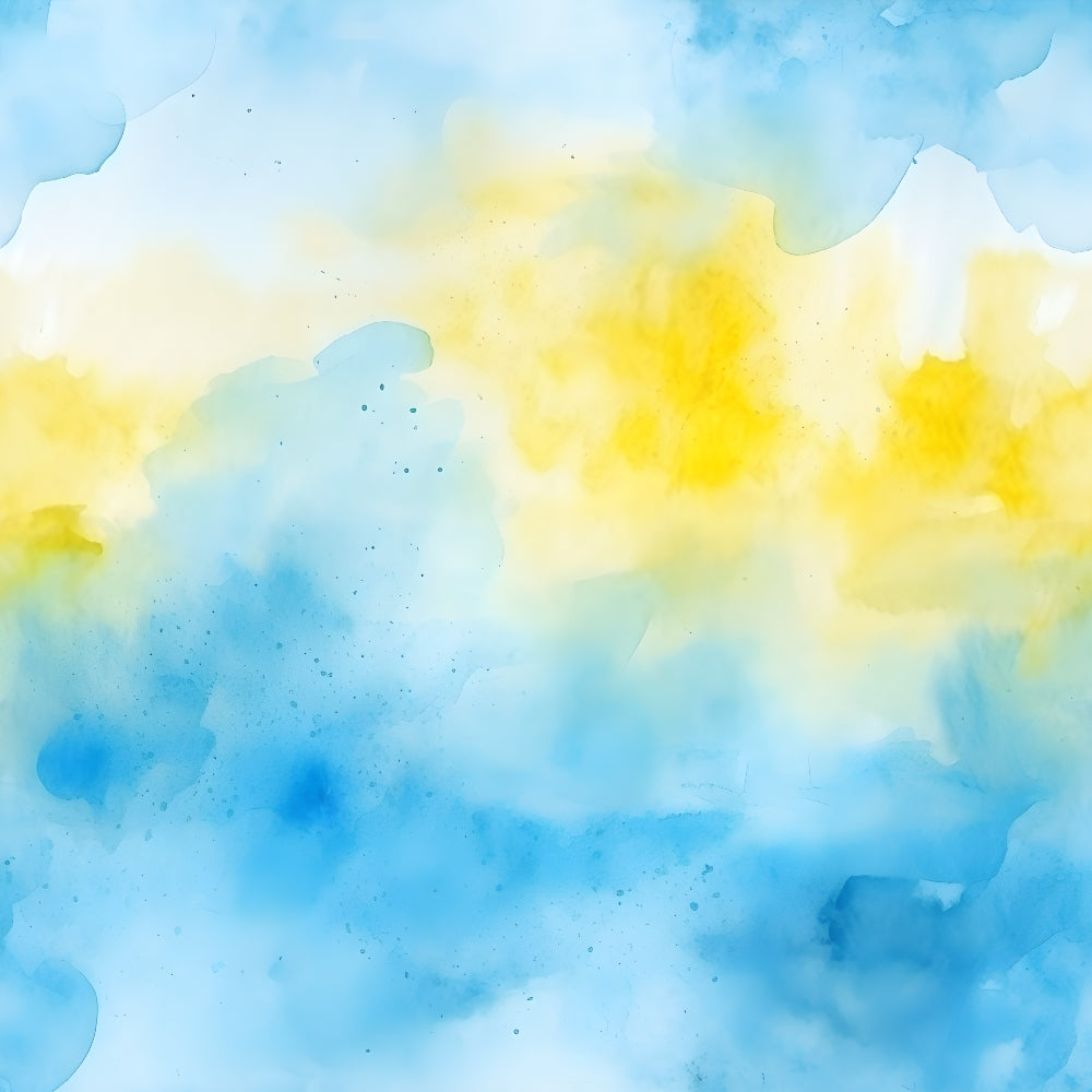 Mediterranean Lemon Azure Pattern 2 Quilting Cotton Fabric