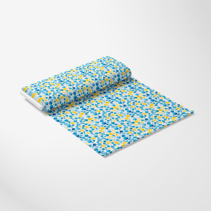 Mediterranean Lemon Azure Pattern 33 Quilting Cotton Fabric