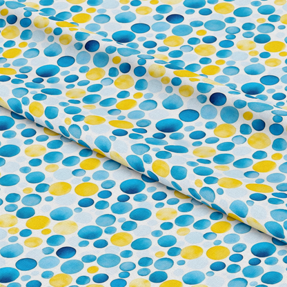 Mediterranean Lemon Azure Pattern 33 Quilting Cotton Fabric