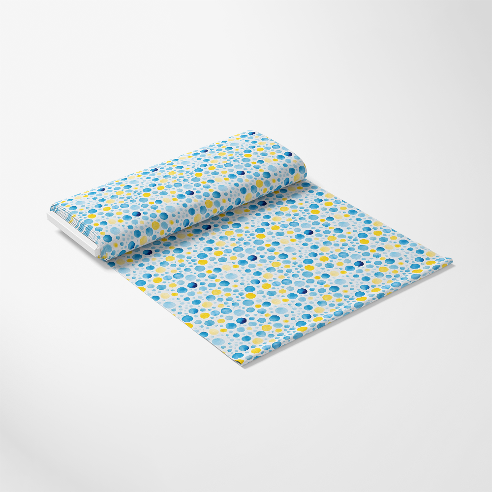 Mediterranean Lemon Azure Pattern 34 Quilting Cotton Fabric