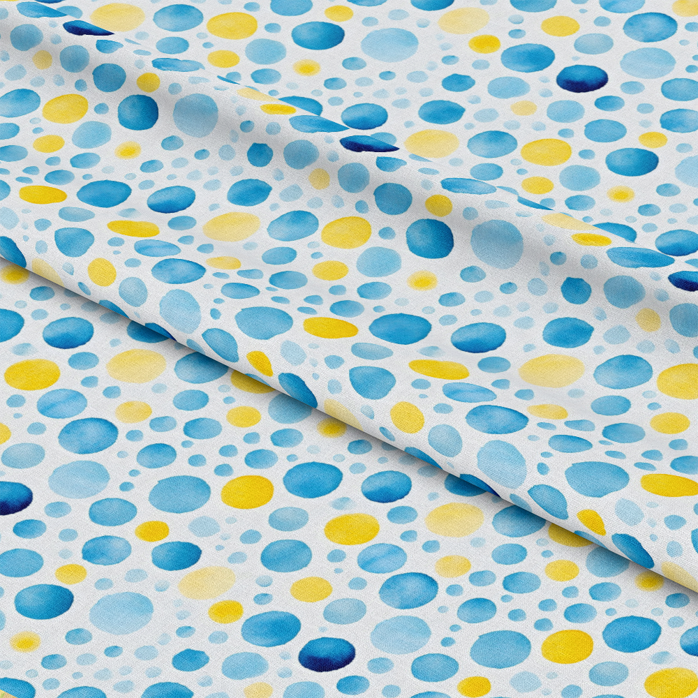 Mediterranean Lemon Azure Pattern 34 Quilting Cotton Fabric