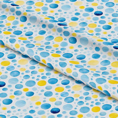 Mediterranean Lemon Azure Pattern 34 Quilting Cotton Fabric