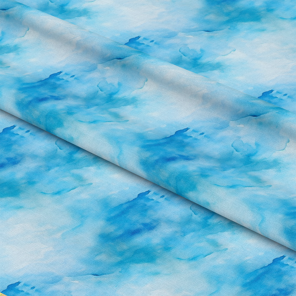 Mediterranean Lemon Azure Pattern 3 Quilting Cotton Fabric