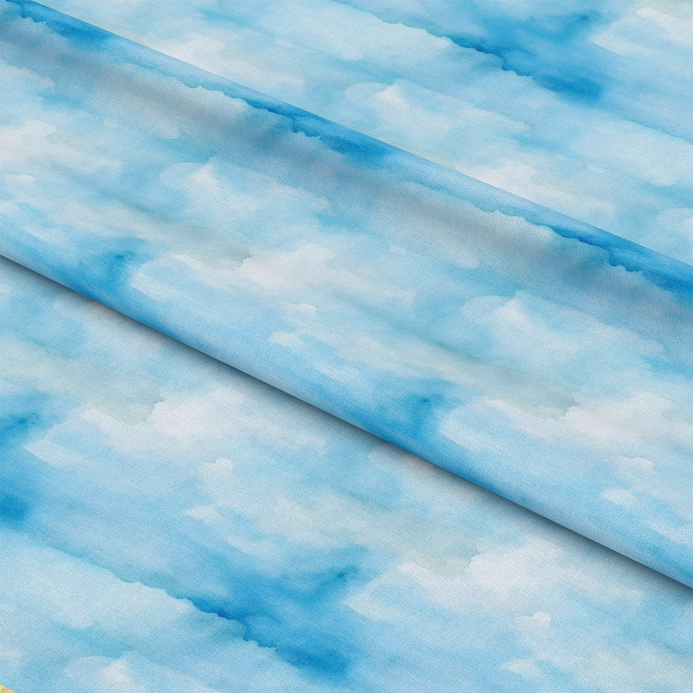 Mediterranean Lemon Azure Pattern 4 Quilting Cotton Fabric
