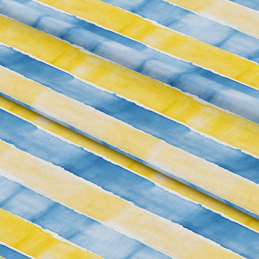 Mediterranean Lemon Azure Pattern 9 Quilting Cotton Fabric