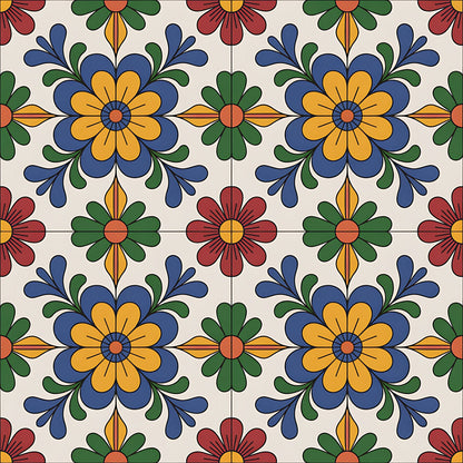 Mexican Talavera Pattern 11 Quilting Cotton Fabric