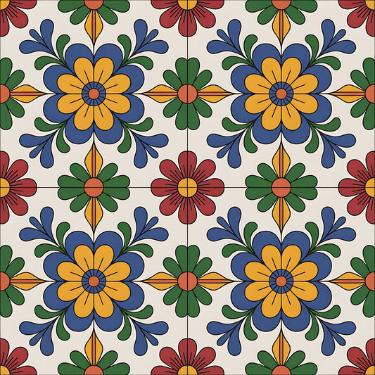 Mexican Talavera Pattern 11 Quilting Cotton Fabric