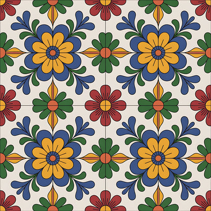 Fiesta Tiles Pattern 11 Minky Fabric