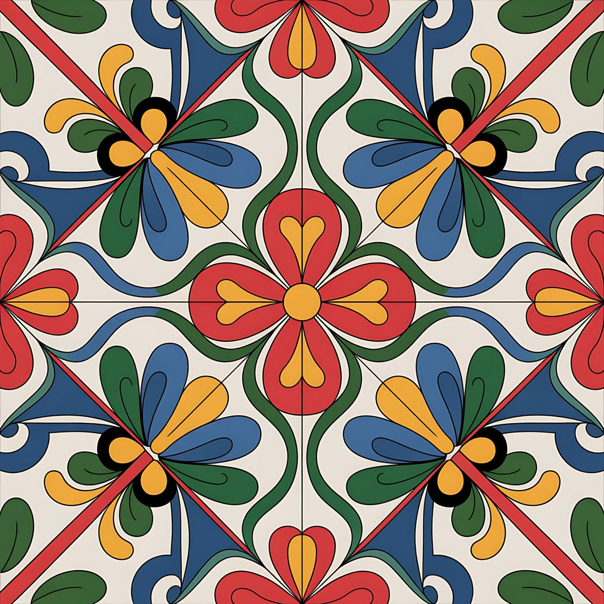 Fiesta Tiles Pattern 12 Minky Fabric