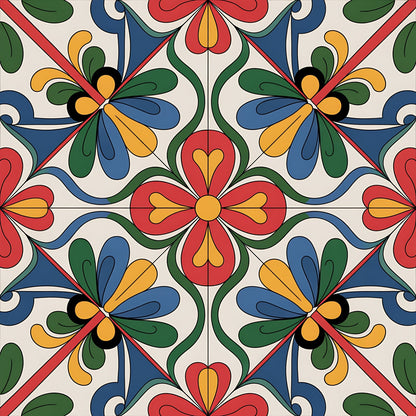 Fiesta Tiles Pattern 12 Minky Fabric