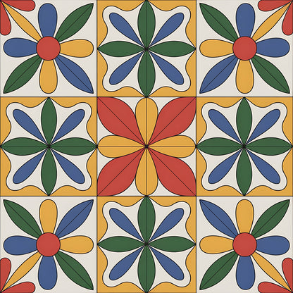 Fiesta Tiles Pattern 15 Minky Fabric