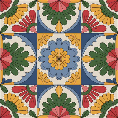 Fiesta Tiles Pattern 16 Minky Fabric