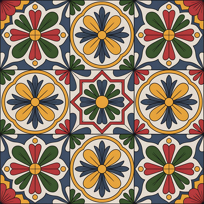 Fiesta Tiles Pattern 17 Minky Fabric