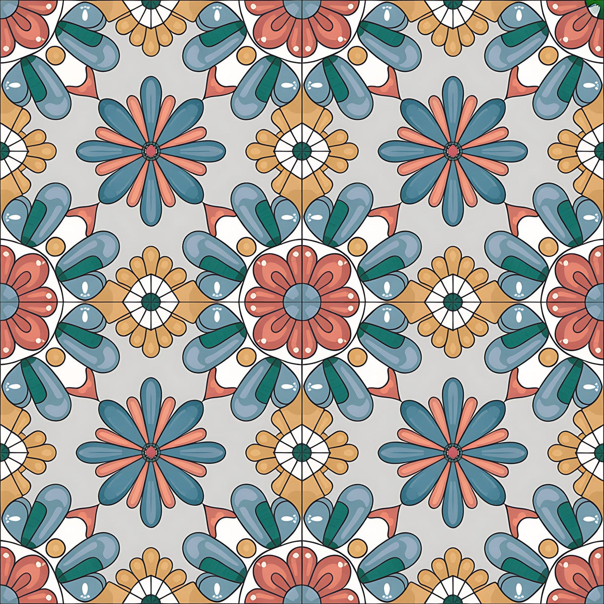 Fiesta Tiles Pattern 19 Minky Fabric