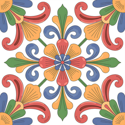 Mexican Talavera Pattern 2 Quilting Cotton Fabric