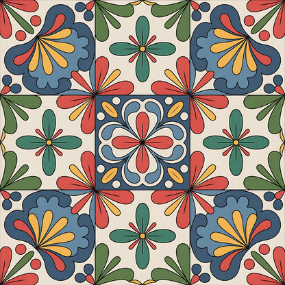 Fiesta Tiles Pattern 20 Minky Fabric