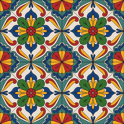Fiesta Tiles Pattern 21 Minky Fabric