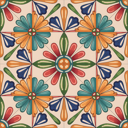 Fiesta Tiles Pattern 22 Minky Fabric
