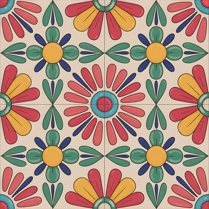 Fiesta Tiles Pattern 23 Minky Fabric