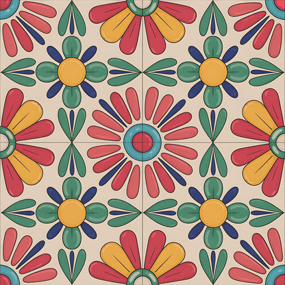 Mexican Talavera Pattern 23 Quilting Cotton Fabric